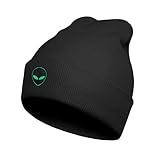 Ztuhjvy Alien Embroidered Beanie Alien Gifts Alien Themed Beanie Hat for Men Women