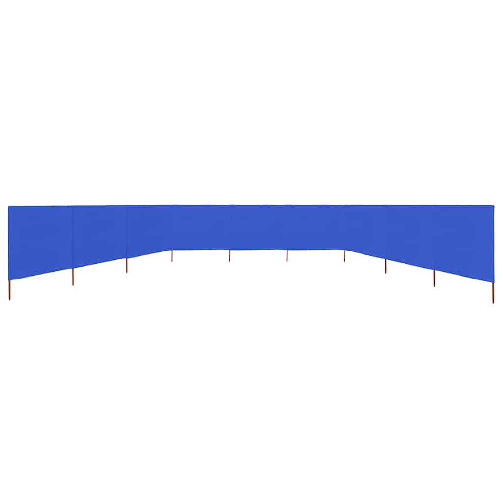 3-teiliger Windschutz faltbar 400x120 cm - Mobiler Wind- und Sichtschutz aus Vliesstoff mit 4 Holzpfählen 150 cm - Praktischer textiler Strandwindschutz für Camping, Garten und Terrasse, Weiß