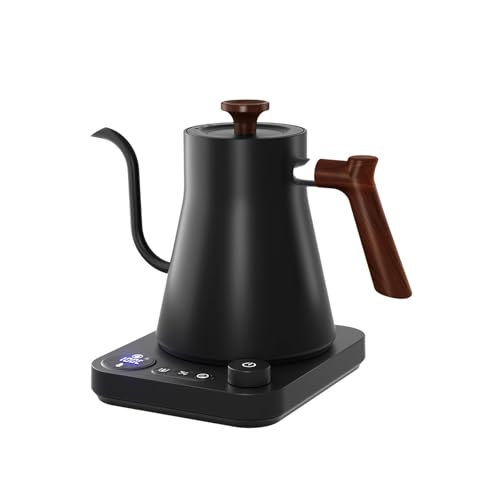 FytStycale Cafetera eléctrica portátil con Cuello de Cisne, Ideal para Camping y Oficina, Negro, Individual