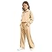 Girls 2 Piece Outfits Sweatsuits Half Zip Thumb Hole Pullover Sweatshirt and Sweatpant with Pockets Fleece Lined Winter Warm Sweatsuit Clothing Sets Fashion Tween Girls Tracksuits Athletic Jogger Sets