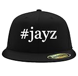 #jayz - Flexfit 6210 Structured Flat Bill Fitted Hat, Black, Small/Medium