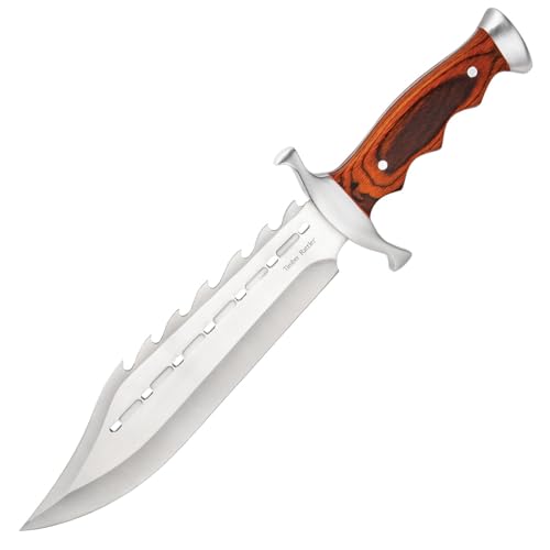 Timber Rattler Sinful Spiked Bowie Knife | Spiked Back Fixed Blade Knife