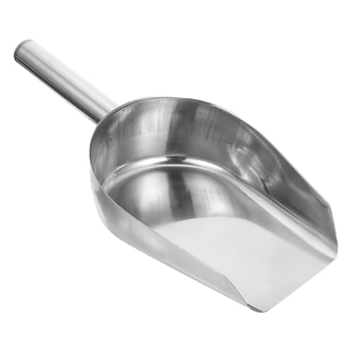 BESPORTBLE Pala para Hielo de Acero Inoxidable Grande Tipo B Pala Multifuncional para Alimentos Arroz y Cubitos de Hielo Utensilio Ergonómico para Cocina Bares y Restaurantes