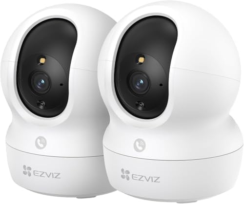 EZVIZ CP1 Pro 2K 3MP Indoor WiFi Überwachungskamera Auto Tracking 2er Pack | 360° WiFi Home IP Kamera für Babys, Farbnachtsicht, Personenerkennung, Zwei-Wege-Anruf, Unterstützt bis