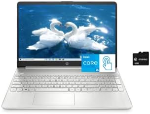 HP 15.6″ FHD Touchscreen Laptop Computer, Intel Core i5 1035G1 (Beat i7-7500u), 32GB DDR4 RAM 1TB PCIe SSD WiFi Silver, Windows 10 Home, GOLDOXIS 32gb SD Card