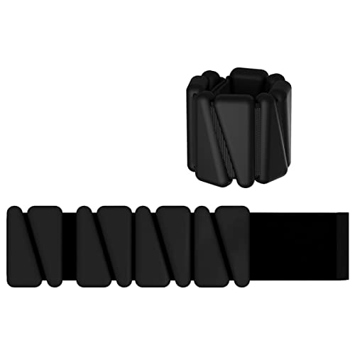 Image of XFYT Adjustable Wrist & Ankle Weights | 2 x 1 lbs soft silicone bracelets | Burn more calories with comfortable yoga, pilates,workouts & running (Black)