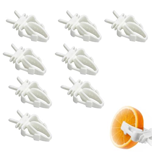 JYYWTSI Pince Os de Seiche pour Oiseaux 8 Pièces – Support Os de Seiche et Pince Nourriture Cage, Accessoire Cage Oiseau Léger en PP pour Perruche, Calopsitte et Canari