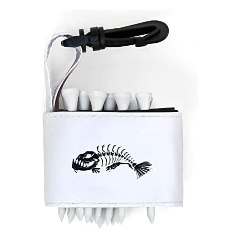 GOLF BALL DIVERS Marine Vinyl Water Proof Tee Bagger Clip on Golf Tee Holder Fish Theme with Tees (Image 5, 2-3/4 Inch Natural Tees) Cover