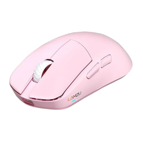 Image of Lamzu MAYA X Gaming Mouse, Light Pink, Amazon Exclusive, 1 Set of Sole Additional Edition, 8K Dongle Included