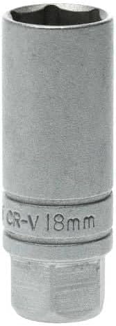Teng Tools 16mm 3/8 Inch Drive 6 Point Flexible Spark Plug Socket - M380041-C,Silver