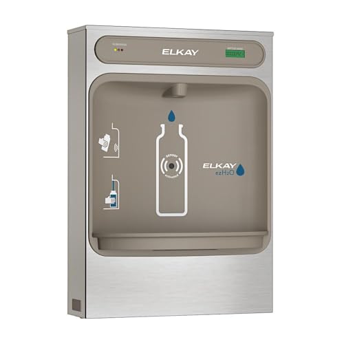 Elkay LZWSSM EZH2O Surface Mount, Filtered, Bottle Filling Station, Non-Refrig., Stainless Steel