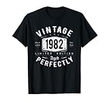 vintage 1982 donna uomo regalo 40 anni compleanno maglietta