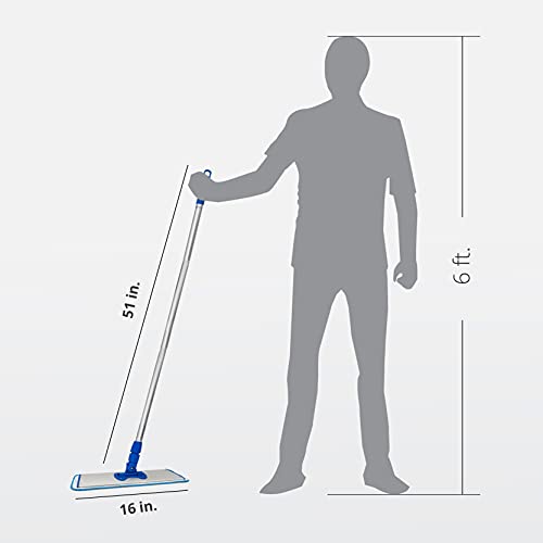 Cinch Mop - Microfiber Mop For Hardwood Floors - Flat Mops System For Wood, Tile, Laminate, Vinyl, 2 Wet Pads Refills, Reusable Micro Fiber Mopping Heads #TOP2