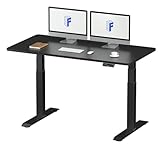 FLEXISPOT スタンディングデスク 電動式昇降デスク 高さ調節 メーカー5年保証 パソコンデスク E7セット (足ブラック＋天板ブラック)