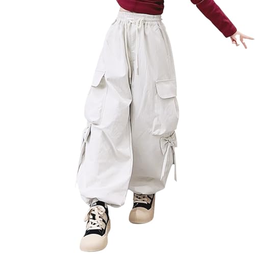 Pantalones cargo para niña tipo mono informal y holgado con bolsillos de estilo urbano