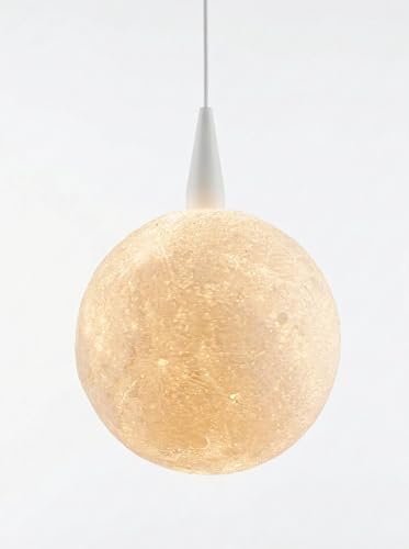 Moonwerk Lampenschirm Mond (12cm) 3D-Druck Ganzjahres-Deko passend für 13cm Sterne (Typ A1 / E10 Stecksystem) Made in Germany 24h Einzelfertigung Weiß