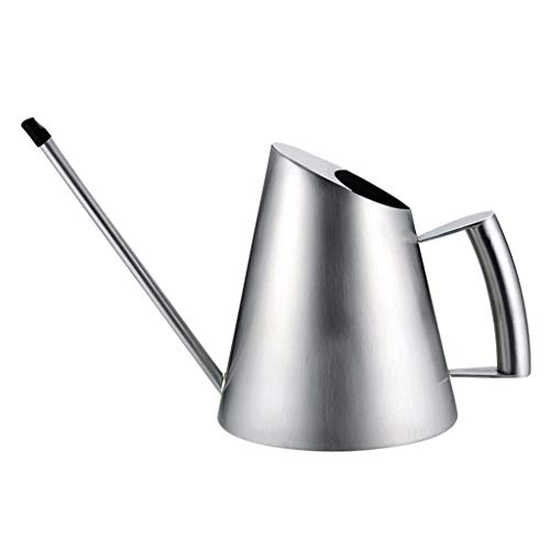 Regaderas Metal De Moda Jardinería Hileradora De Metal Interior Floristería Boca Larga Muebles Decorativos (Color : Silver, Size : 26 * 13 * 16cm)