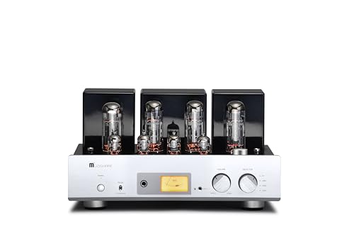 Muzishare X5 Integrated Tube Amplifier,Push-Pull Vacuum Amplifier, With Remote Control, 6.35mm Headphone Output, Ultralinear and Triode modes, Tubes EL34 x4, AC115 or AC230 Switchable