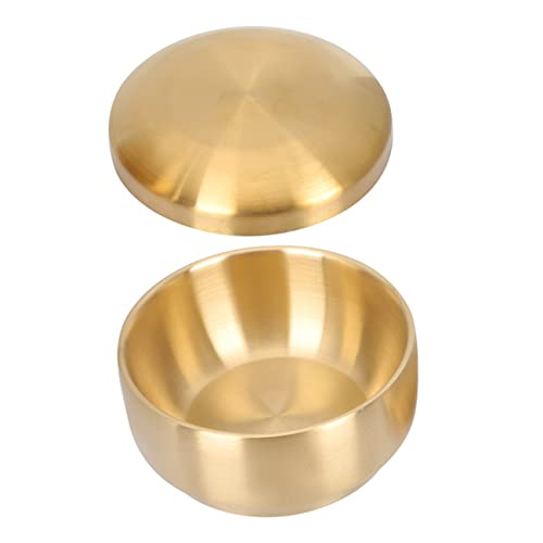 Alipis Ciotola Zuppa Acciaio 304 Doppio Con Coperchio Contenitore Metallo Resistente e Termico Per Casa e Riso Piccola Cubilose Bowl Per Famiglie e Ristoranti