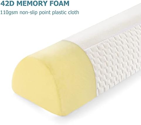 HBselect Memory Foam Baby Bed Guard Rail for Toddler Kids Children Adult,Soft Portable Safety Side Bed Guard Bumper for Cot Bed/Toddler Junior Bed (1 Pack)