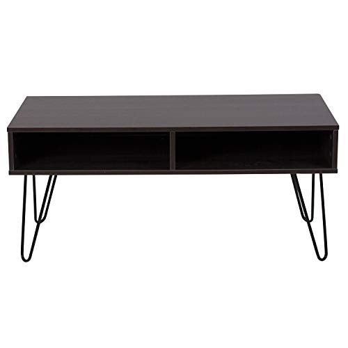 Flash Furniture Oak Park Collection Driftwood Wood Grain Finish Tv Stand With Black Metal Legs #TOP4