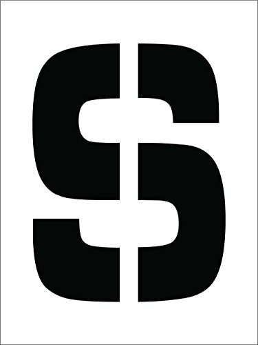 Pochoir lettre S de 30.5 cm PMC12-S pour personnaliser la signalisation de votre parking privé