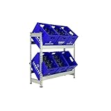 Simon Rack Getränkekistenregal für 2 Kisten, 1000x400x300 mm, Verzinkt, Freistehendes Metallregal für Wasserkisten, Bierkisten oder Getränkekisten, Für Küche, Garage oder Keller