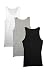 A Shirts Undershirts for Men, 6 Pack Ribbed Mens Undershirt Tank Tops