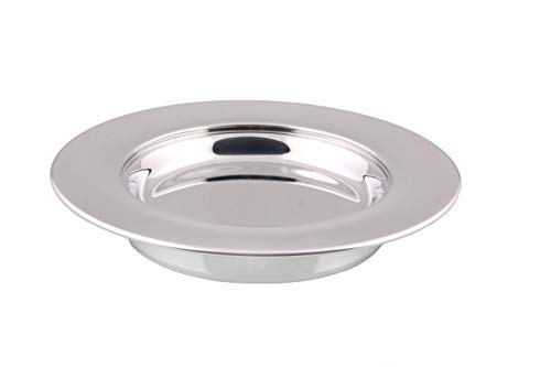 Communion Ware Holy Wine Serving Tray With A Lid & A Stacking Bread Plate With A Lid - Stainless Steel (Mirror/Silver) #TOP4