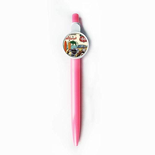 Stylo-bille rétractable bleu avec motif voiture de plage pour l'écriture quotidienne