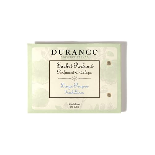 Durance Fresh Linen - Bolsa perfumada de 10 g, para Bolsos, armarios, cajones, Coches, ambientador para Sala de Estar, Dormitorio, baño, Cesta de lavandería, Fresco y Limpio