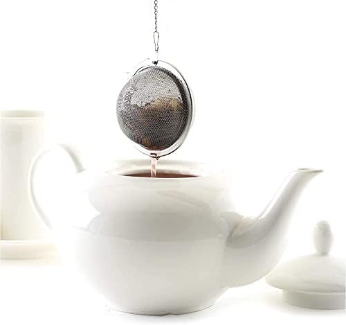 Sp8tium Tea Strainer Infuser Ball with Lime Charm - Stainless Steel Mesh Spoon for Loose Leaves & Herbs