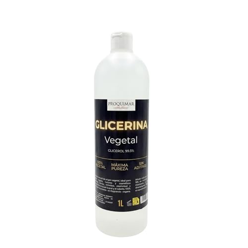 Glicerina Vegetal 1 Litro | Grado Farmacéutico y Cosmético | Hidratante Natural para Piel, Jabones, Cosmética, Vapers y Productos Caseros | Sin Olor ni Color
