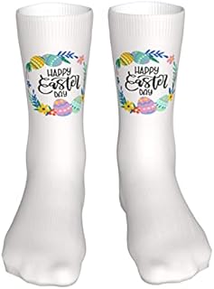 883 Compression Socks Happy Easter Athletic Socks Non Slip Crew Socks Comfort Calf Socks For Jogging Walking Hiking 40cm