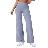 YEOREO Workout Leggings Womens No Front Seam Straight Leggings 29" High Waist Buttery Eddiy Gym Yoga Pants Granite Blue M