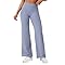 YEOREO Workout Leggings Womens No Front Seam Straight Leggings 29" High Waist Buttery Eddiy Gym Yoga Pants Granite Blue M