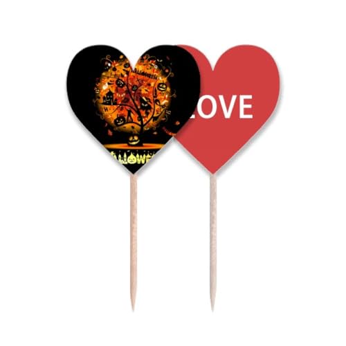 Drapeau amour cupcake pour buffet d'Halloween et goûters d'enfants