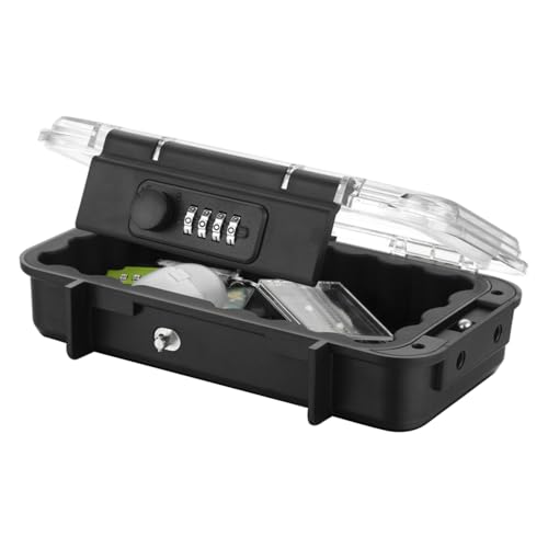 CENPEK Kleiner Safe mit Code, Telefon-Safe, wasserdichter Reise-Safe mit Diebstahlschutz-Drahtseil für Strand, Camping, Fitnessstudio, Büro, Hotel