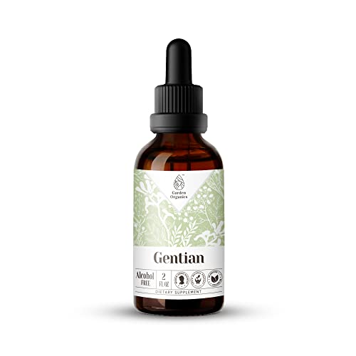 Gentian Alcohol-Free Natural Tincture Extract, Immune System Booster, Liquid Drops Made From 100% Gentian (Gentiana Lutea) Dried Root (2 Fl Oz) #TOP16