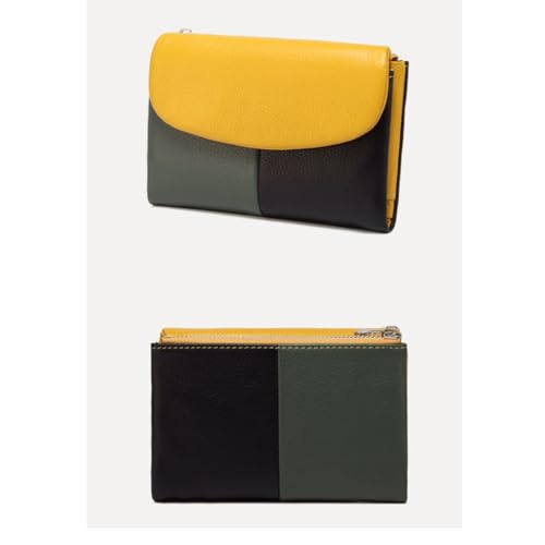 Women's Cowhide Wallets Money Clips Card Cases Genuine Leather Blocking Wallet Purse (Red)4