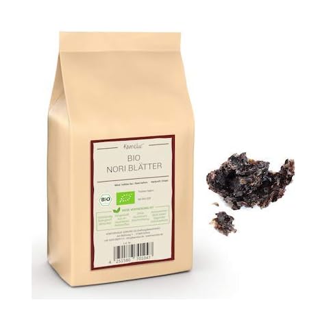 Kamelur 100g BIO Nori Blätter - Nori Algenblätter getrocknet und ohne Zusätze - Nori Algen BIO in biologisch abbaubarer Verpackung Cover
