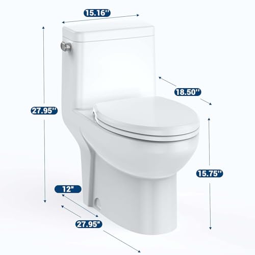 Image of One Piece Toilet, Ceramic Design, Soft Closing PP Toilet Cover, Easy Clean Surface, Water Efficient Flush, Compact Durable Build