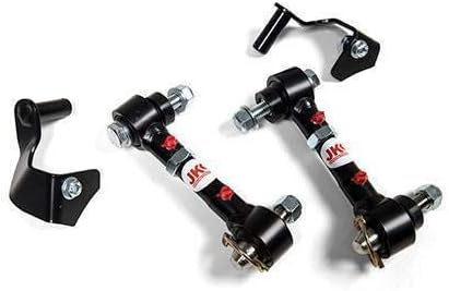 JKS Manufacturing 2018-2020 Compatible Jeep Wrangler JL 2020 Gladiator JT Quicker Disconnect Front Sway Bar Links, Fits 0-2.0" Lift, Includes Links, Brackets, Installation Hardware, Stainless Steel