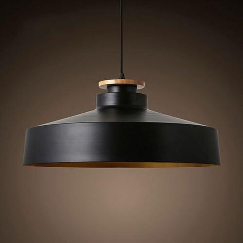 Lámpara colgante de aluminio negro con pantalla mate estilo nórdico