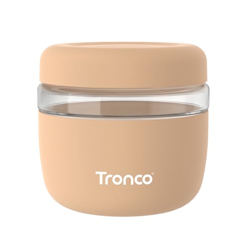 Image of Tronco 24 oz Glass Food Storage & Lunch Bowl Containers with Airtight Lids