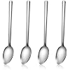Sawysine 4 Pack 21'' Stainless Steel Spoons Extra Long Handle Stirring Spoons Giant Spoon Buffet Serving Spoon for Buffet Restaurant Brewing Cooking Serving Solid, with Thickness of 1.5mm