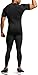 ATHLIO Men's Cool Dry Short Sleeve Compression Shirts, Sports Baselayer T-Shirts Tops, Athletic Workout Shirt, 3pack Tops Black/Black/Black, X-Small