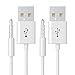 iPod Shuffle Cable, 2 Pack 3.5mm Jack/Plug to USB USB Power Charger Sync Data Transfer Cable for iPod Shuffle 3rd 4th MP3/MP4