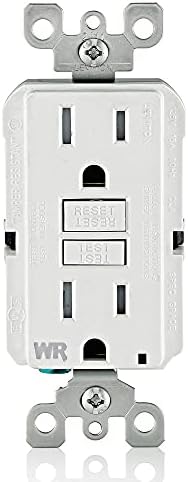 Leviton GFWT1-W Self-Test SmartlockPro Slim GFCI Weather-Resistant and Tamper-Resistant Receptacle with LED Indicator, 15-Amp, White