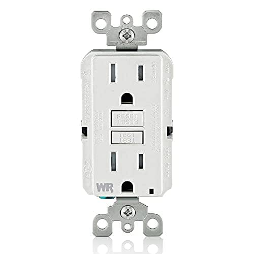 Leviton GFCI Weather-Resistant Outlet, 15 Amp, Self Test, Tamper-Resistant with